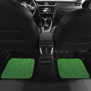 Shamrock Green Glitter Artwork Print (NOT Real Glitter) Front and Back Car Floor Mats