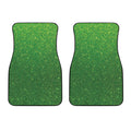 Shamrock Green (NOT Real) Glitter Print Front Car Floor Mats