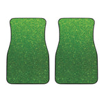 Shamrock Green Glitter Artwork Print (NOT Real Glitter) Front Car Floor Mats