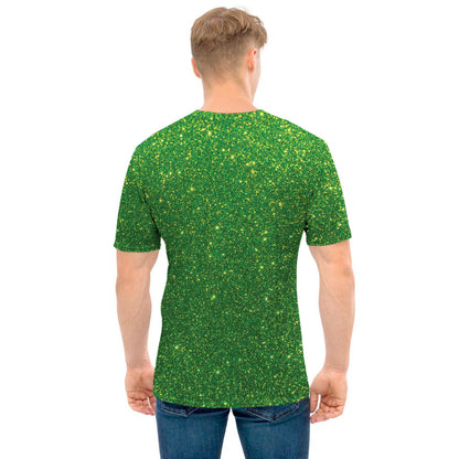 Shamrock Green Glitter Artwork Print (NOT Real Glitter) Men's T-Shirt