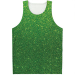 Shamrock Green Glitter Artwork Print (NOT Real Glitter) Men's Tank Top