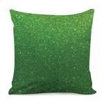 Shamrock Green Glitter Artwork Print (NOT Real Glitter) Pillow Cover