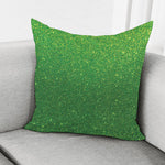 Shamrock Green Glitter Artwork Print (NOT Real Glitter) Pillow Cover
