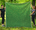 Shamrock Green (NOT Real) Glitter Print Quilt