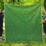 Shamrock Green Glitter Artwork Print (NOT Real Glitter) Quilt