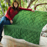 Shamrock Green Glitter Artwork Print (NOT Real Glitter) Quilt