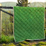 Shamrock Green Glitter Artwork Print (NOT Real Glitter) Quilt
