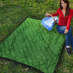 Shamrock Green Glitter Artwork Print (NOT Real Glitter) Quilt