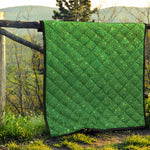 Shamrock Green Glitter Artwork Print (NOT Real Glitter) Quilt