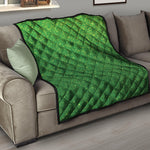 Shamrock Green Glitter Artwork Print (NOT Real Glitter) Quilt