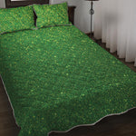 Shamrock Green Glitter Artwork Print (NOT Real Glitter) Quilt Bed Set