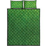 Shamrock Green Glitter Artwork Print (NOT Real Glitter) Quilt Bed Set
