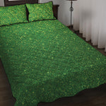 Shamrock Green Glitter Artwork Print (NOT Real Glitter) Quilt Bed Set