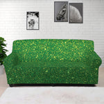 Shamrock Green Glitter Artwork Print (NOT Real Glitter) Sofa Cover