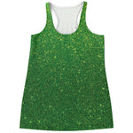 Shamrock Green Glitter Artwork Print (NOT Real Glitter) Women's Racerback Tank Top