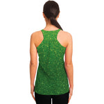 Shamrock Green Glitter Artwork Print (NOT Real Glitter) Women's Racerback Tank Top