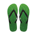 Shamrock Green (NOT Real) Glitter Print Flip Flops