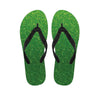 Shamrock Green Glitter Texture Print Flip Flops