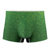 Shamrock Green Glitter Texture Print Men's Boxer Briefs