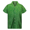 Shamrock Green (NOT Real) Glitter Print Men's Short Sleeve Shirt