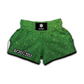 Shamrock Green (NOT Real) Glitter Print Muay Thai Boxing Shorts