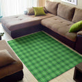 Shamrock Green Plaid Pattern Print Floor Mat