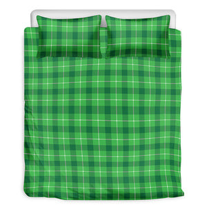 Shamrock Green Plaid Pattern Print Duvet Cover Bedding Set