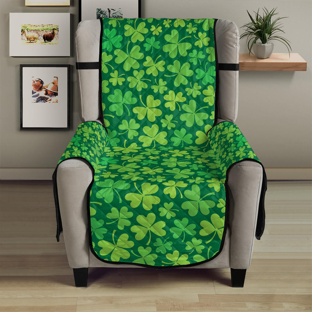 Shamrock Leaf St. Patrick's Day Print Armchair Protector