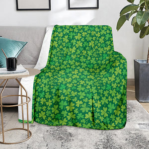 Shamrock Leaf St. Patrick's Day Print Blanket