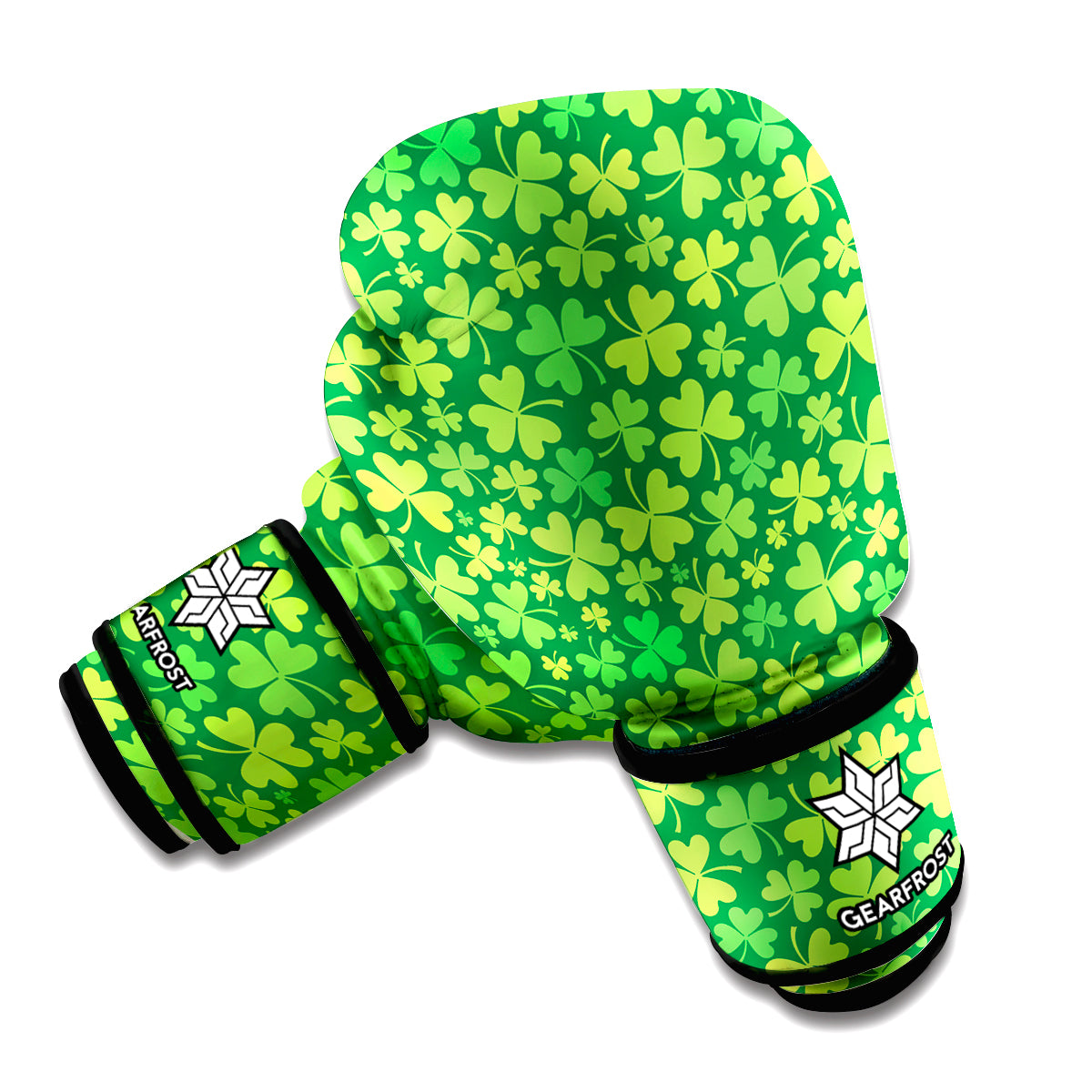 Shamrock Leaf St. Patrick's Day Print Boxing Gloves