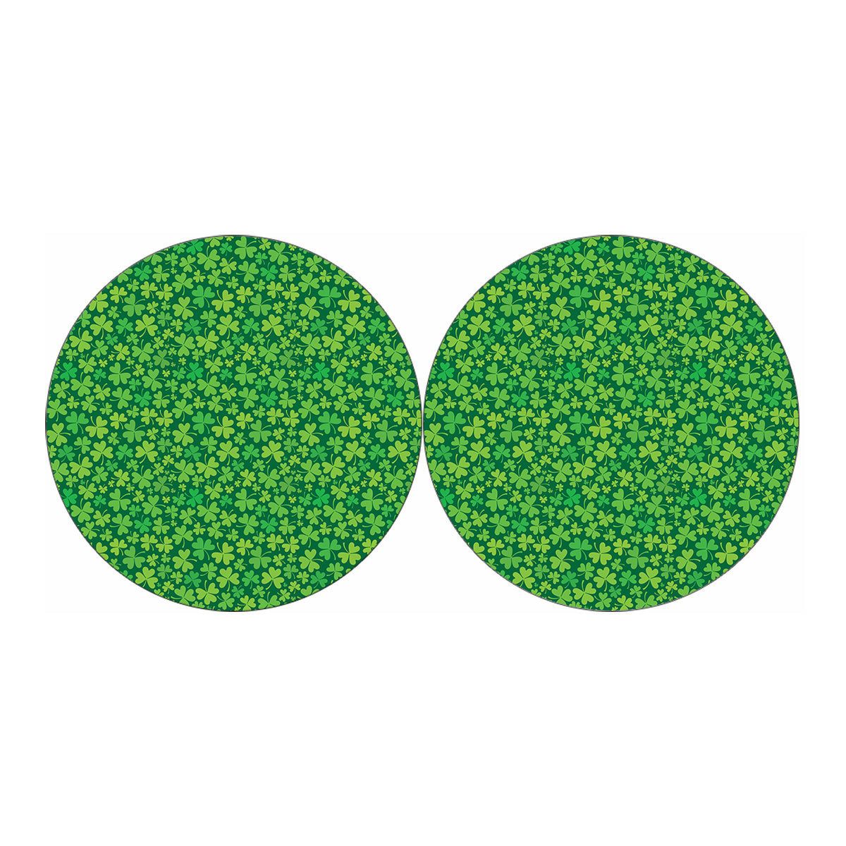 Shamrock Leaf St. Patrick's Day Print Car Coasters