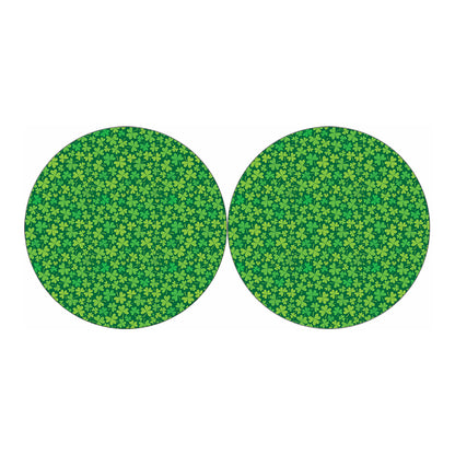 Shamrock Leaf St. Patrick's Day Print Car Coasters