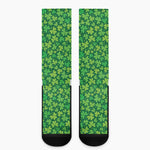Shamrock Leaf St. Patrick's Day Print Crew Socks