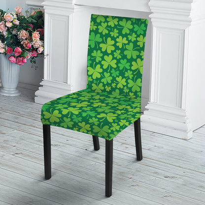 Shamrock Leaf St. Patrick's Day Print Dining Chair Slipcover