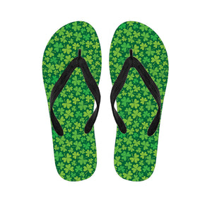 Shamrock Leaf St. Patrick's Day Print Flip Flops