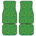 Shamrock Leaf St. Patrick's Day Print Front and Back Car Floor Mats