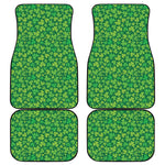 Shamrock Leaf St. Patrick's Day Print Front and Back Car Floor Mats
