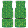 Shamrock Leaf St. Patrick's Day Print Front and Back Car Floor Mats