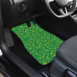Shamrock Leaf St. Patrick's Day Print Front and Back Car Floor Mats