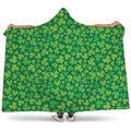 Shamrock Leaf St. Patrick's Day Print Hooded Blanket