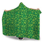 Shamrock Leaf St. Patrick's Day Print Hooded Blanket