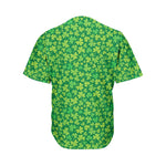 Shamrock Leaf St. Patrick's Day Print Men's Baseball Jersey