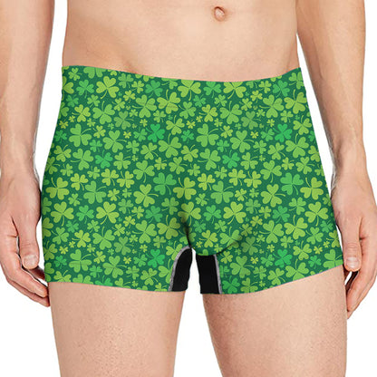 Shamrock Leaf St. Patrick's Day Print Men's Boxer Briefs