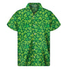 Shamrock Leaf St. Patrick's Day Print Men's Short Sleeve Shirt