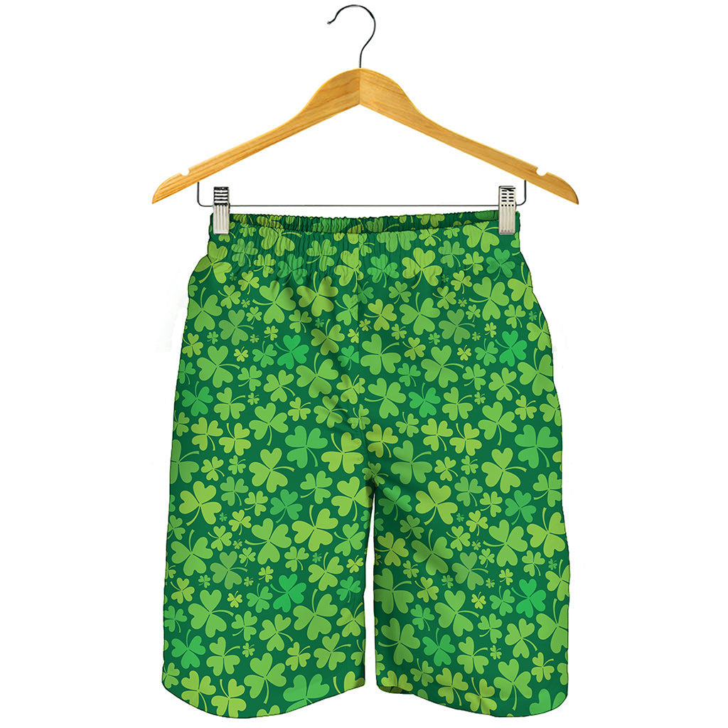 Shamrock Leaf St. Patrick's Day Print Men's Shorts