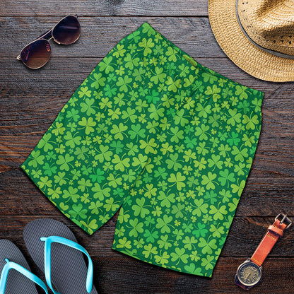 Shamrock Leaf St. Patrick's Day Print Men's Shorts