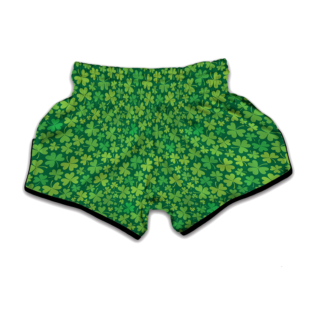 Shamrock Leaf St. Patrick's Day Print Muay Thai Boxing Shorts