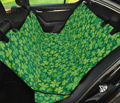 Shamrock Leaf St. Patrick's Day Print Pet Car Back Seat Cover
