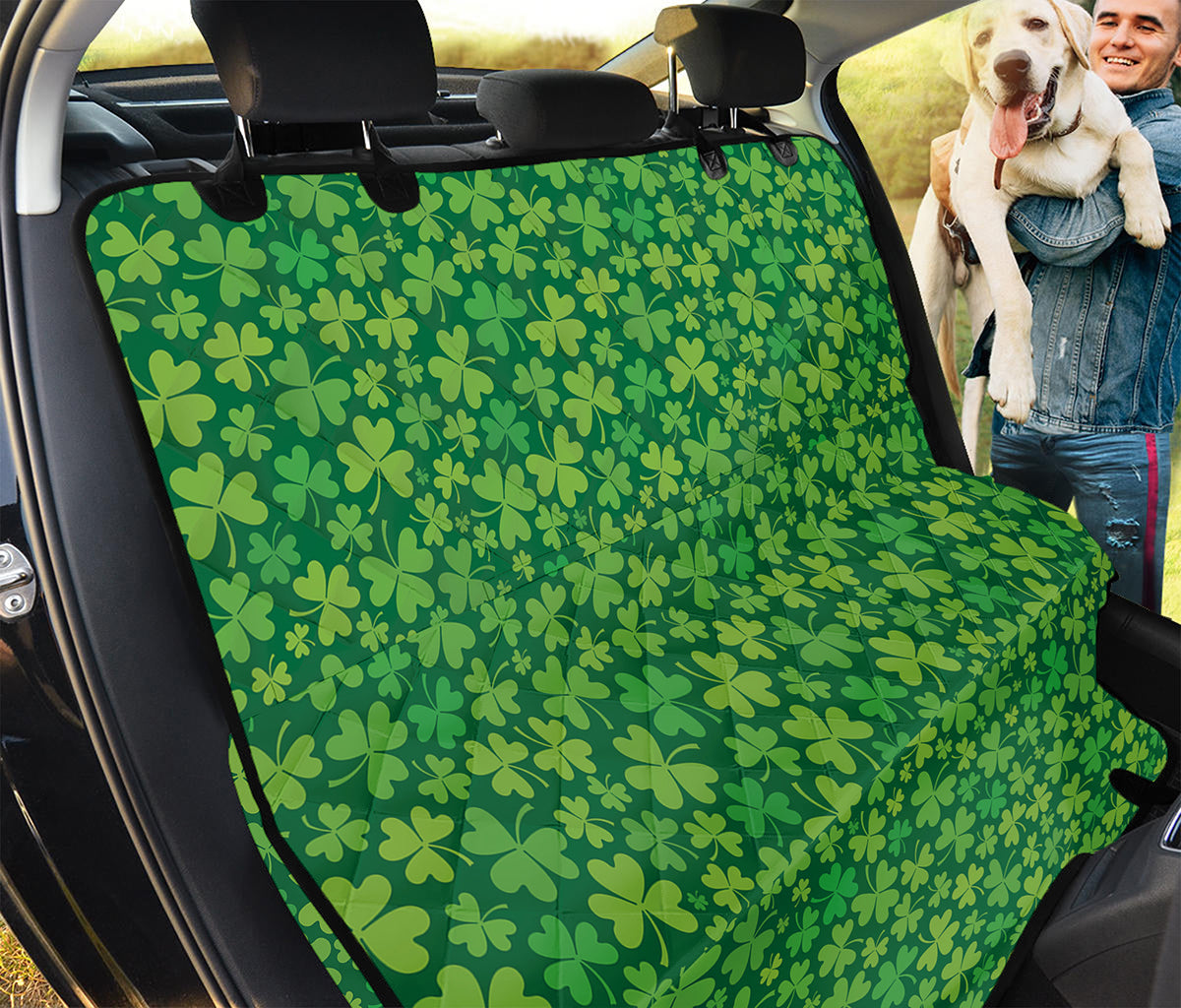 Shamrock Leaf St. Patrick's Day Print Pet Car Back Seat Cover