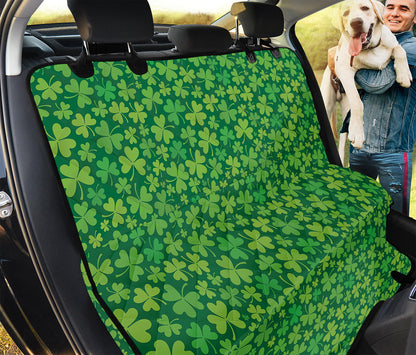 Shamrock Leaf St. Patrick's Day Print Pet Car Back Seat Cover